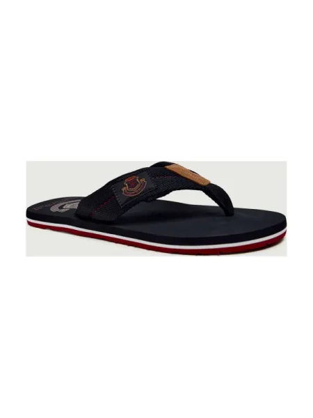 TOMMY HILFIGER Flip-flops albastru marin / sepie roșu