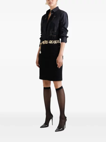 Cămașă Dolce & Gabbana din dantelă negru