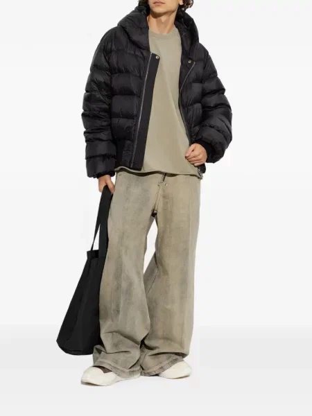 Geacă cu puf Rick Owens cu glugă negru