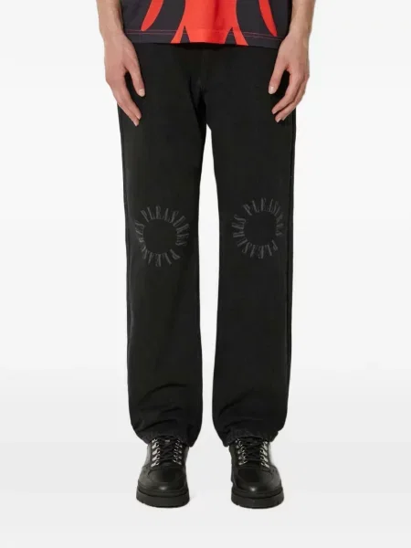 Džíny Pleasures s potiskem černé