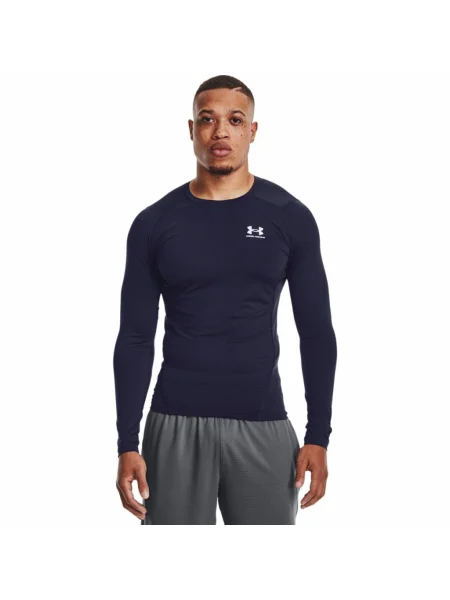 Тениска Under Armour Hg Armour Comp LS Midnight Navy/ White XS синьо