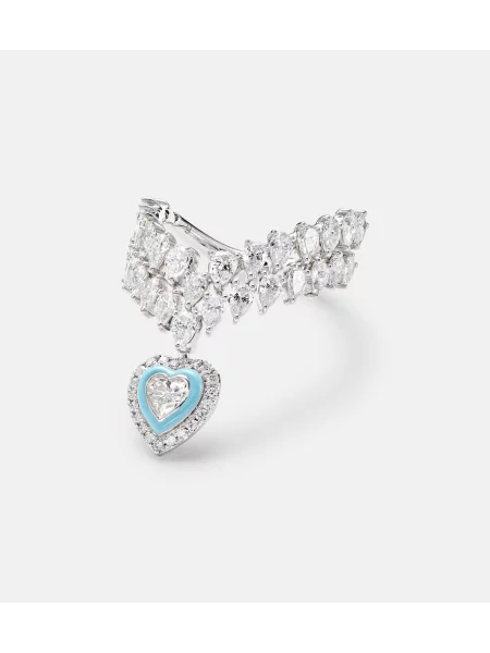 Prstan Kamyen z vzorcem srca bela