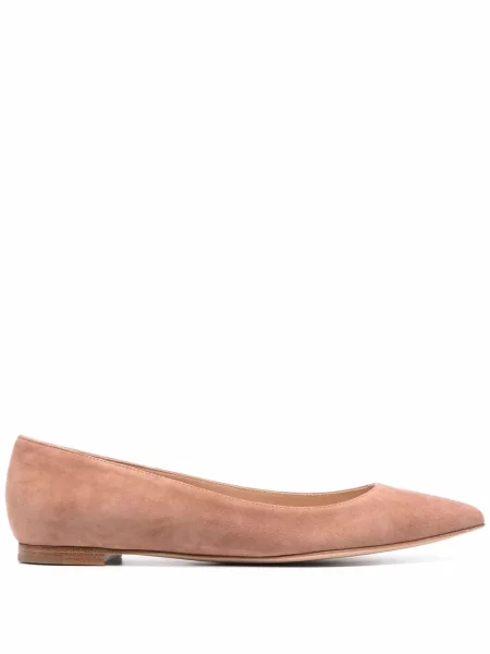 Balerini Gianvito Rossi din piele de căprioară