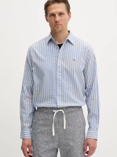 Tommy Jeans srajca z modalom modra