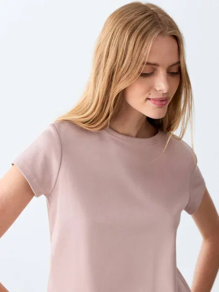 Koszulka basic Teen S MANGO TEEN różowy