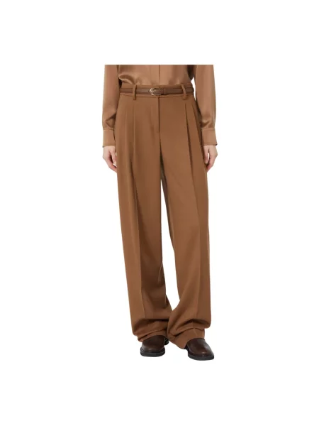 Spodnie Max Mara Studio brązowe