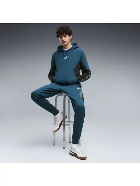 PUMA MÄ™skie spodnie dresowe Essentials z blokami kolorÃ³w Akcesoria S niebieski