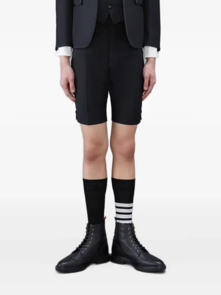 Pantaloni scurți Thom Browne din țesătură twill negru