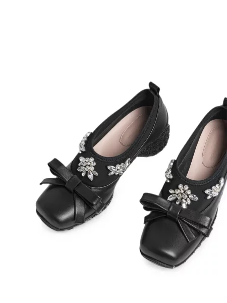 Pantofi cu toc Simone Rocha cu funde negru