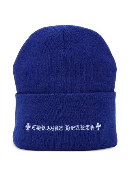 Kapa Chrome Hearts s vezom s uzorkom srca plava