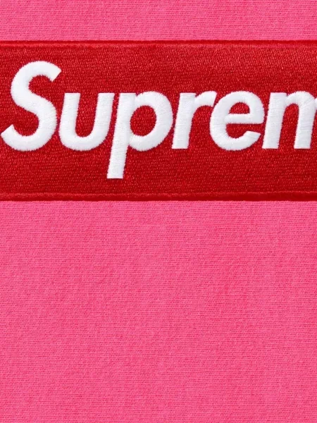 Hoodie Supreme με κουκούλα με αυτόγραφο ροζ
