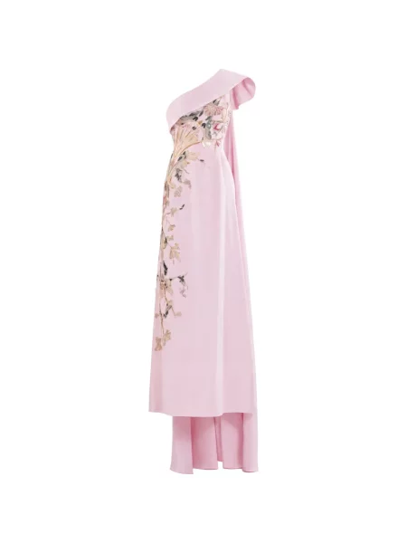 Rochie de seară Saiid Kobeisy cu un umăr gol roz