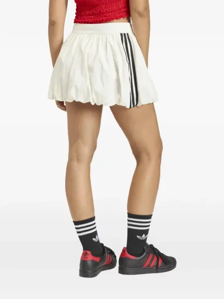 Top Adidas cu dungi cu imagine lung alb
