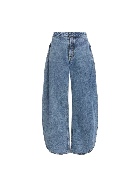 Spodnie Alaïa niebieskie