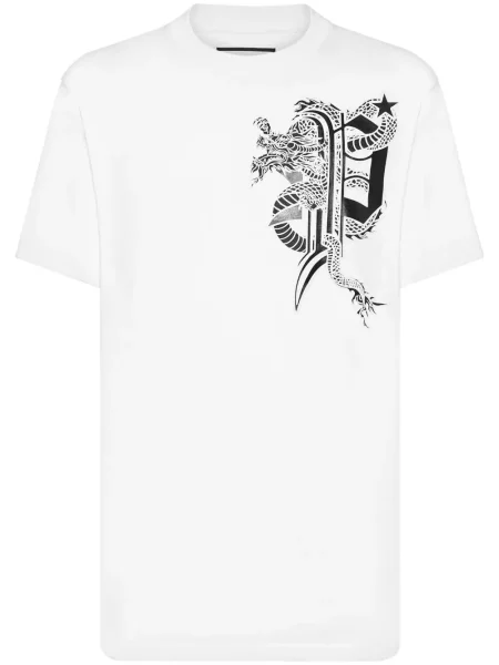 Tricou Philipp Plein alb