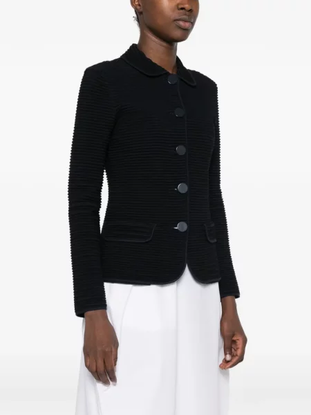 Geacă Emporio Armani tricotate albastru