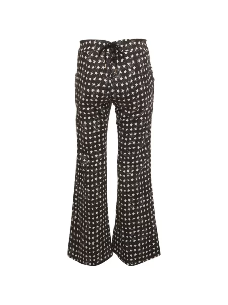 Blugi cu picior larg Max Mara cu imagine negru