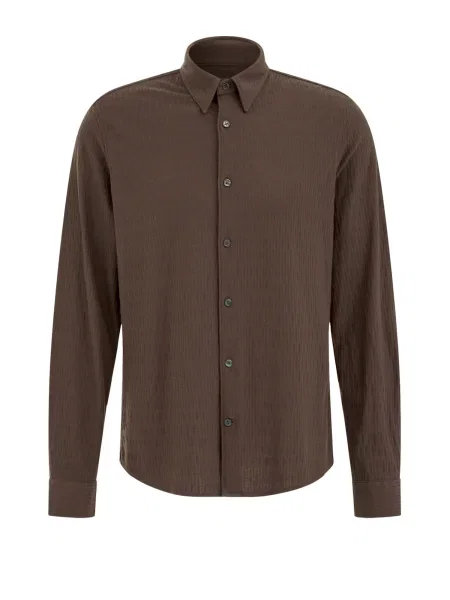 WE Fashion Košile tmavě hnědá