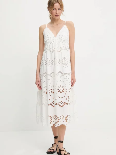 Rochie din mini evazati alb