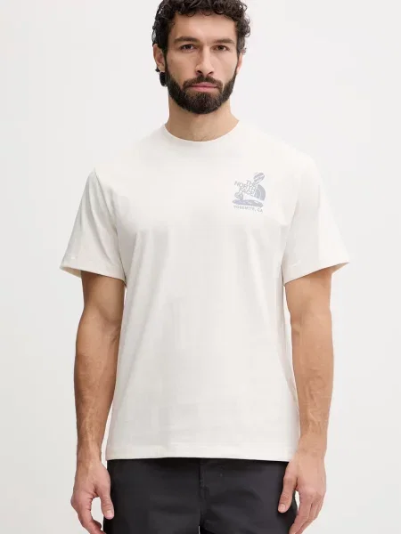 Koszulka The North Face Snack Relaxed white dune beżowa