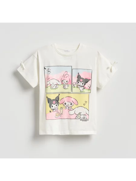 Reserved Tričko Hello Kitty a přátelé krémová