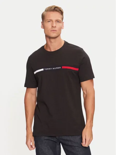 Tommy Hilfiger t-shirt z aplikacją czarny