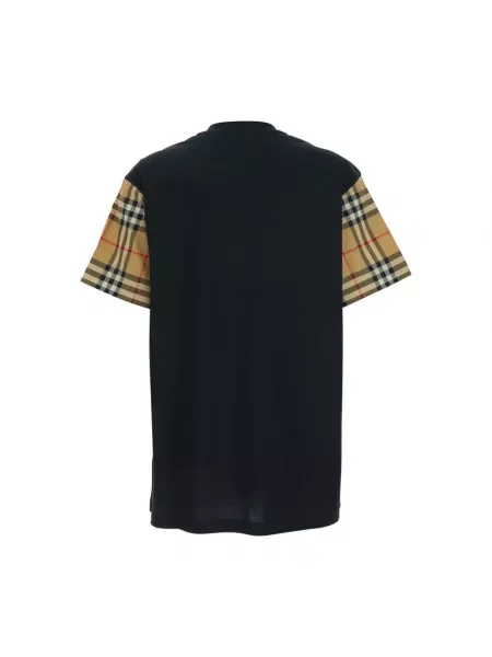 Koszulka Burberry casual w kratkę czarna