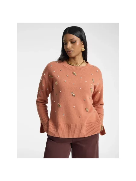 Sweter Elena Miro' wełniany różowy