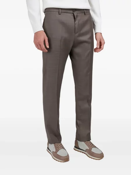 Pantaloni chino Paul & Shark de lână maro