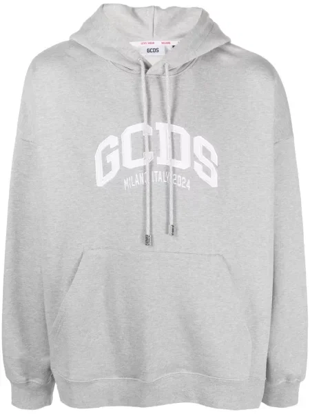 Hanorac cu glugă Gcds din jerseu gri