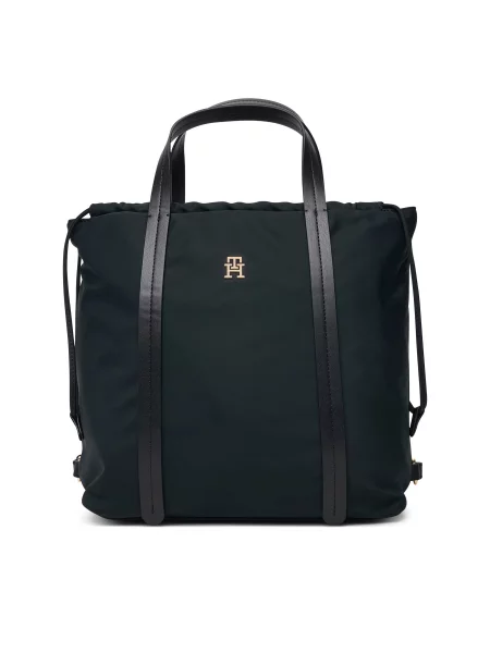 Tommy Hilfiger Nahrbtnik Th Soft Nylon Tote/Backpack črna