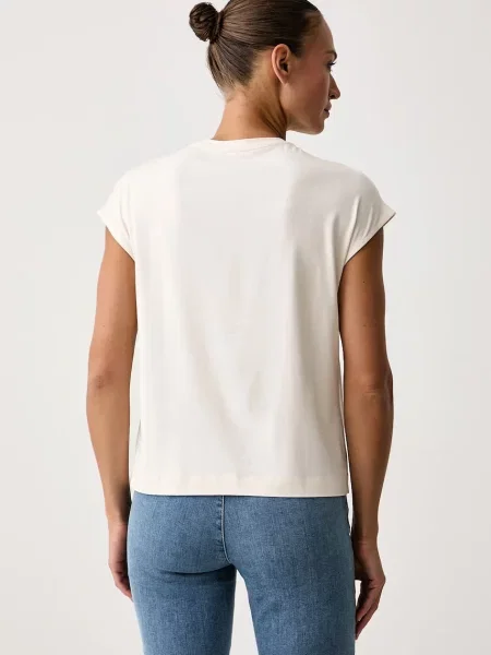 United Colors of Benetton tričko dámske s viskózou béžová