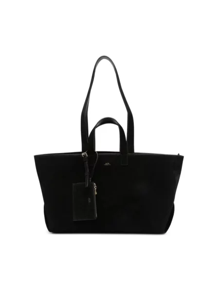 Shopperka A.p.c. zamszowa czarna
