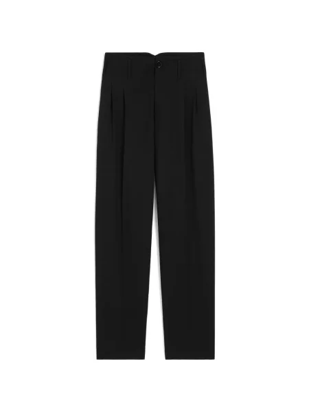 Pantaloni Ami Paris de lână negru