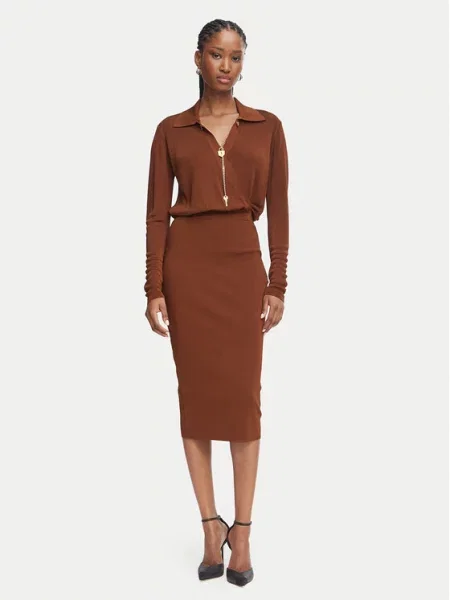 Elisabetta Franchi Cocktail obleka rjava