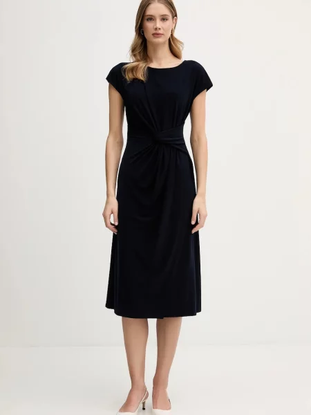 Joseph Ribkoff rochie bleumarin midi evazați