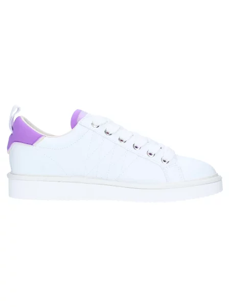 Sneakersy Panchic sznurowane skórzane białe