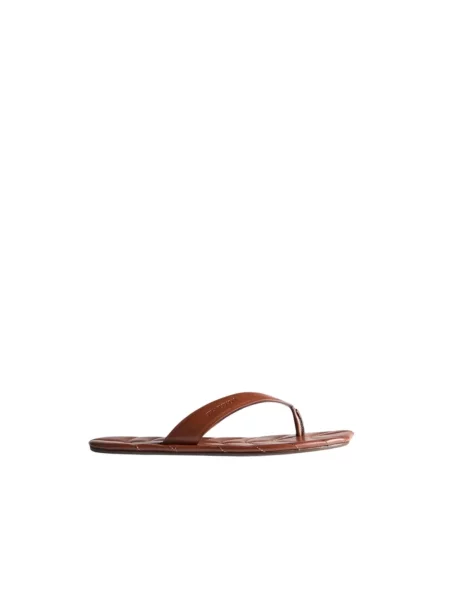 Klapki Jw Anderson skórzane brązowe