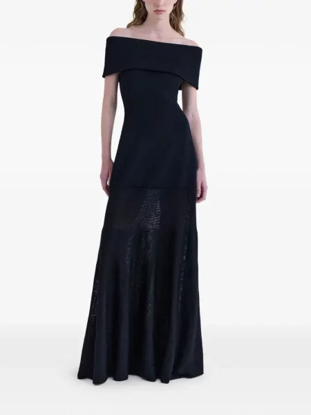 Rochie maxi Fforme cu umerii deschiși negru