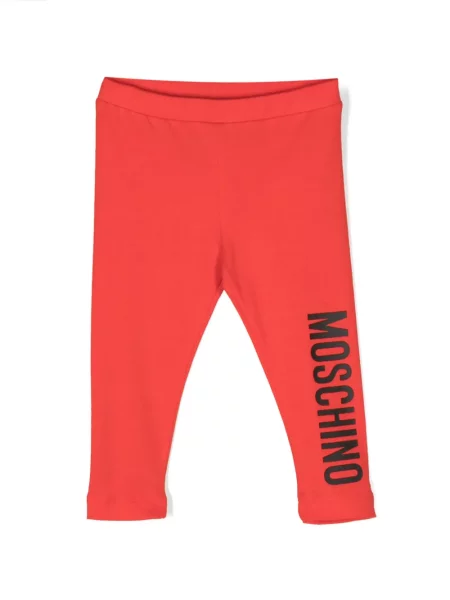 Legginsy dziecięce Moschino czerwone