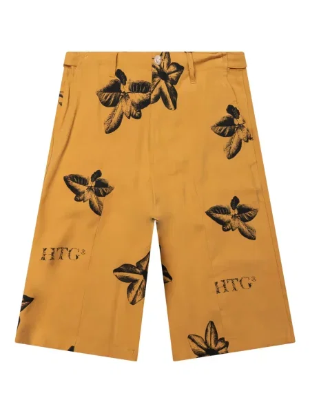 Pantaloni scurți Honor The Gift cu model floral cu imagine galben