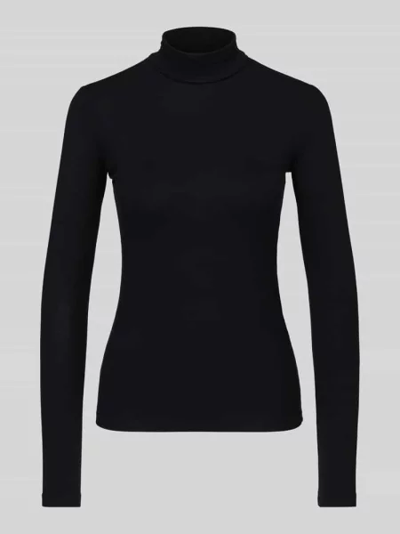 Bluzka z długim rękawem o kroju slim fit z mieszanka model MULTIF' Weekend Max Mara czarna
