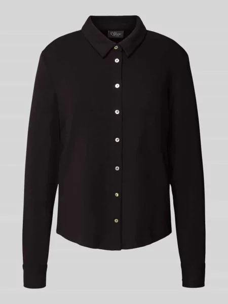 Bluzka o kroju regular fit z mieszanki S.oliver Black Label czarna