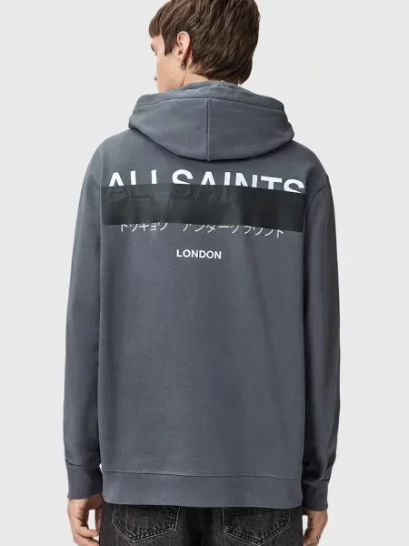 AllSaints mikina REDACT modrá