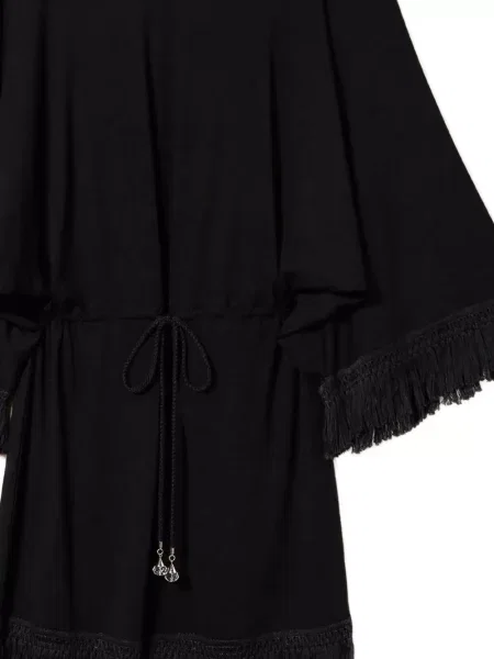 Top Twinset cu franjuri negru