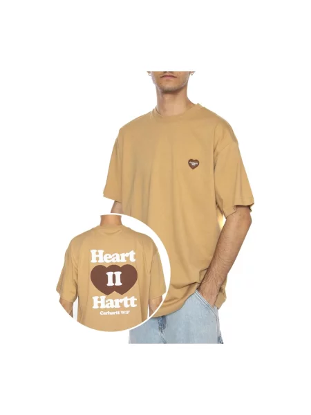 Carhartt WIP S/S Heart II Hartt T-Shirt Mężczyźni Koszulki Carhartt WIP Size: M brązowy