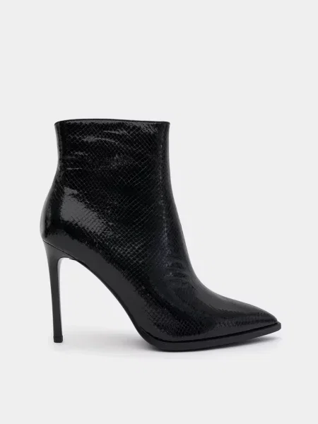 Ботильйони Blizzarini лакова натуральна шкіра чорний