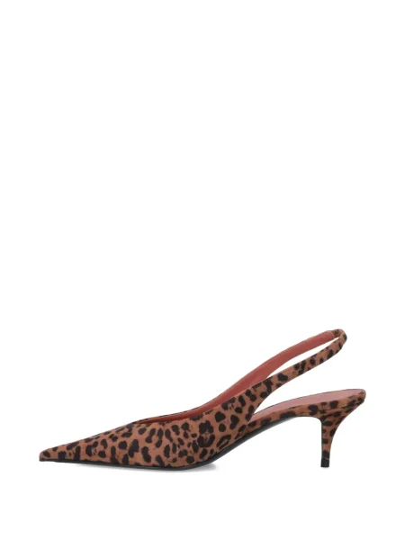 Pantofi cu toc Amina Muaddi slingback maro