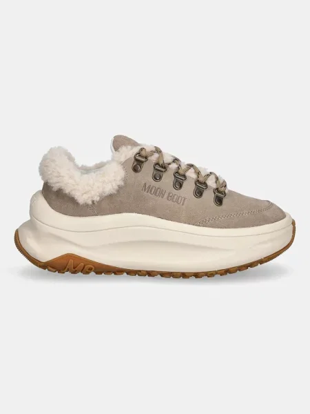 Σουέτ αθλητικά παπούτσια Moon Boot MB CITY SHEARLING μπεζ