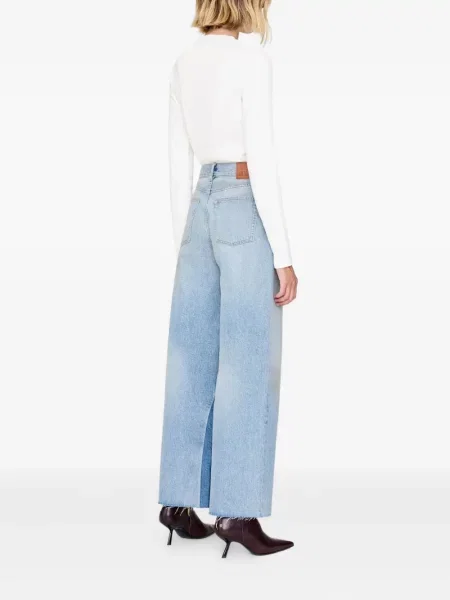 Top Anine Bing cu nervuri alb